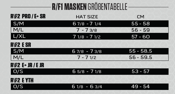 TW-Maske Warrior R/F2 E SR CE Cat Eye