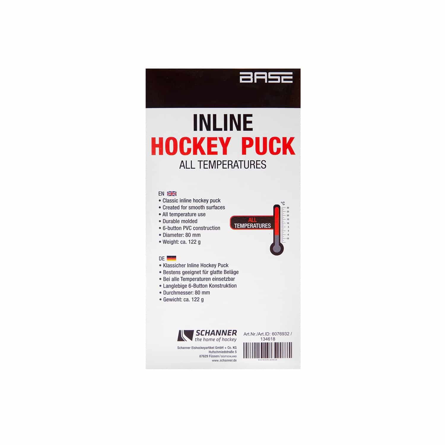 Rollerhockey Puck Base Pro rot