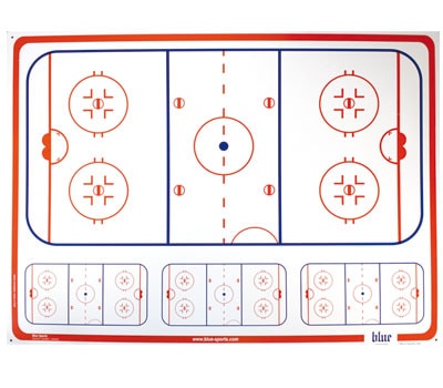 Taktiktafel Blue Sports Rigid Hockey Board Medium 61cm x 81cm