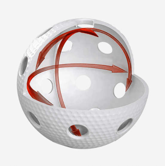 Floorball Ball Salming Aero Plus 4er VP - White