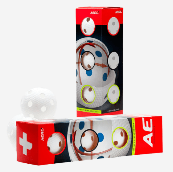 Floorball Ball Salming Aero Plus 4er VP - White
