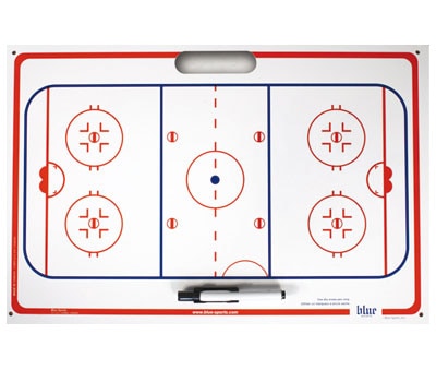 Taktiktafel Blue Sports Hockey mit Saugnäpfen 40cm x 60cm